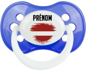 Drapeau effet pinceau Lettonie avec prénom : Sucette Anatomique personnalisée