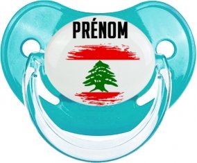 Drapeau effet pinceau Liban avec prénom : Sucette Physiologique personnalisée