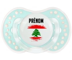 Drapeau effet pinceau Liban avec prénom Sucette LOVI Dynamic Retro-turquoise-lagon classique