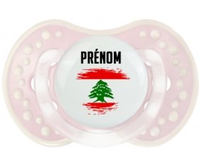 Drapeau effet pinceau Liban avec prénom Sucette LOVI Dynamic Retro-rose-tendre classique