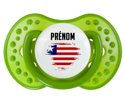 Drapeau effet pinceau Libéria avec prénom Sucete LOVI Dynamic Vert classique
