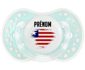 Drapeau effet pinceau Libéria avec prénom Sucete LOVI Dynamic Retro-turquoise-lagon classique