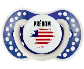 Drapeau effet pinceau Libéria avec prénom Sucete LOVI Dynamic Bleu-marine phosphorescente