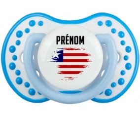 Drapeau effet pinceau Libéria avec prénom Sucete LOVI Dynamic Blanc-bleu phosphorescente