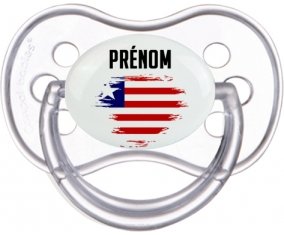 Drapeau effet pinceau Libéria avec prénom Sucete Anatomique Transparente classique