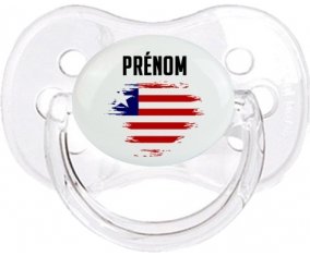 Drapeau effet pinceau Libéria avec prénom Sucete Cerise Transparent classique