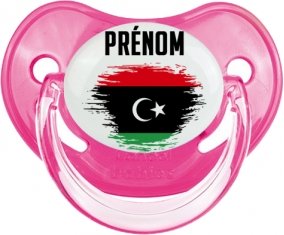 Drapeau effet pinceau Libye avec prénom Sucete Physiologique Rose classique