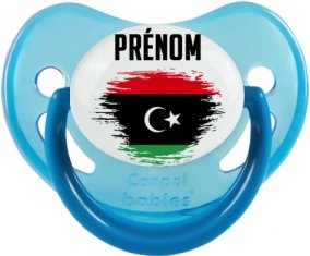 Drapeau effet pinceau Libye avec prénom Sucete Physiologique Bleue phosphorescente
