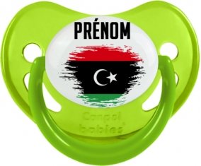 Drapeau effet pinceau Libye avec prénom Sucete Physiologique Vert phosphorescente