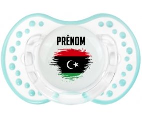 Drapeau effet pinceau Libye avec prénom Tétine LOVI Dynamic Retro-blanc-lagon classique