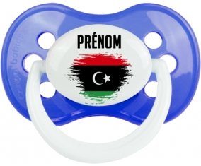 Drapeau effet pinceau Libye avec prénom : Sucette Anatomique personnalisée