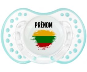 Drapeau effet pinceau Lituanie avec prénom Sucette LOVI Dynamic Retro-blanc-lagon classique