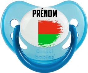 Drapeau effet pinceau Madagascar avec prénom Sucete Physiologique Bleue phosphorescente