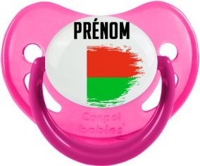 Drapeau effet pinceau Madagascar avec prénom Sucete Physiologique Rose phosphorescente