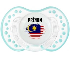 Drapeau effet pinceau Malaisie avec prénom Sucette LOVI Dynamic Retro-blanc-lagon classique