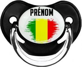 Drapeau effet pinceau Mali avec prénom Sucete Physiologique Noir classique