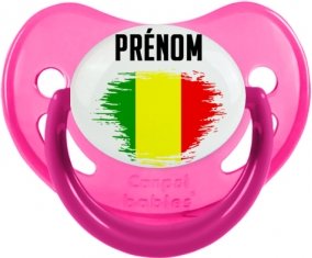 Drapeau effet pinceau Mali avec prénom Sucete Physiologique Rose phosphorescente