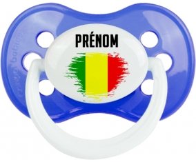 Drapeau effet pinceau Mali avec prénom : Sucette Anatomique personnalisée