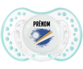 Drapeau effet pinceau Iles Marshall avec prénom Sucette LOVI Dynamic Retro-blanc-lagon classique