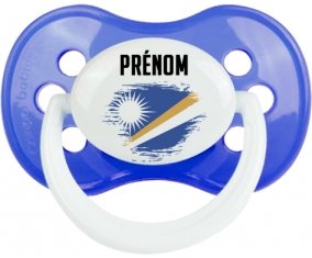 Drapeau effet pinceau Iles Marshall avec prénom : Sucette Anatomique personnalisée