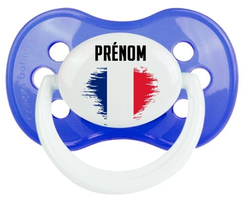 Drapeau effet pinceau Martinique avec prénom Sucete Anatomique Bleu classique