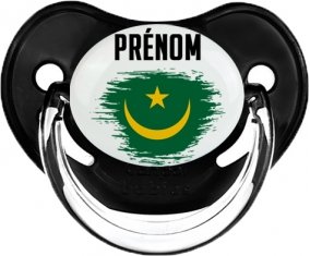 Drapeau effet pinceau Mauritanie avec prénom Sucete Physiologique Noir classique