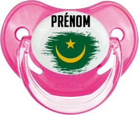 Drapeau effet pinceau Mauritanie avec prénom Sucete Physiologique Rose classique