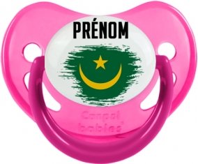 Drapeau effet pinceau Mauritanie avec prénom Sucete Physiologique Rose phosphorescente