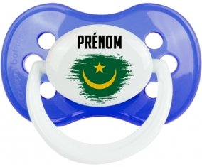 Drapeau effet pinceau Mauritanie avec prénom : Sucette Anatomique personnalisée