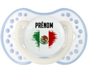 Drapeau effet pinceau Mexique avec prénom Sucete LOVI Dynamic Blanc-cyan classique