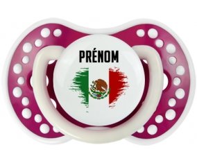 Drapeau effet pinceau Mexique avec prénom Sucete LOVI Dynamic Fuchsia phosphorescente