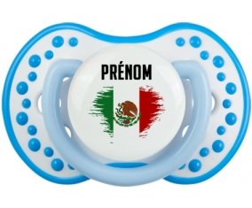 Drapeau effet pinceau Mexique avec prénom Sucete LOVI Dynamic Blanc-bleu phosphorescente