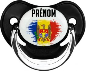 Drapeau effet pinceau Moldavie avec prénom Sucete Physiologique Noir classique