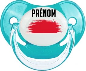 Drapeau effet pinceau Monaco avec prénom : Sucette Physiologique personnalisée