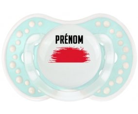 Drapeau effet pinceau Monaco avec prénom Sucette LOVI Dynamic Retro-turquoise-lagon classique