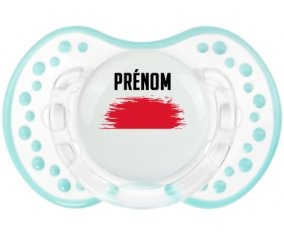 Drapeau effet pinceau Monaco avec prénom Sucette LOVI Dynamic Retro-blanc-lagon classique