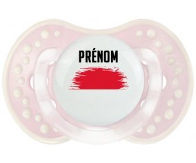 Drapeau effet pinceau Monaco avec prénom Sucette LOVI Dynamic Retro-rose-tendre classique