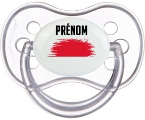 Drapeau effet pinceau Monaco avec prénom Tétine Anatomique Transparente classique