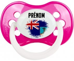 Drapeau effet pinceau Montserrat avec prénom Sucete Anatomique Rose foncé classique