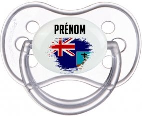 Drapeau effet pinceau Montserrat avec prénom Sucete Anatomique Transparente classique