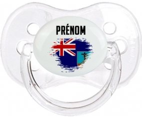 Drapeau effet pinceau Montserrat avec prénom Sucete Cerise Transparent classique