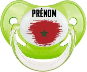 Drapeau effet pinceau Maroc avec prénom Sucete Physiologique Vert classique