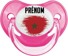 Drapeau effet pinceau Maroc avec prénom Sucete Physiologique Rose classique