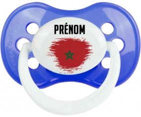 Drapeau effet pinceau Maroc avec prénom : Sucette Anatomique personnalisée