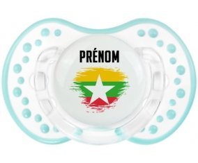 Drapeau effet pinceau Myanmar avec prénom Sucette LOVI Dynamic Retro-blanc-lagon classique