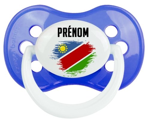 Drapeau effet pinceau Namibie avec prénom Sucete Anatomique Bleu classique