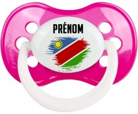 Drapeau effet pinceau Namibie avec prénom Sucete Anatomique Rose foncé classique