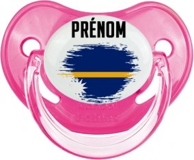 Drapeau effet pinceau Nauru avec prénom Sucete Physiologique Rose classique