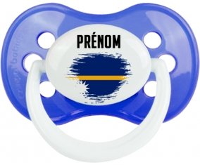 Drapeau effet pinceau Nauru avec prénom : Sucette Anatomique personnalisée