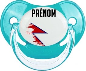 Drapeau effet pinceau Népal avec prénom : Sucette Physiologique personnalisée